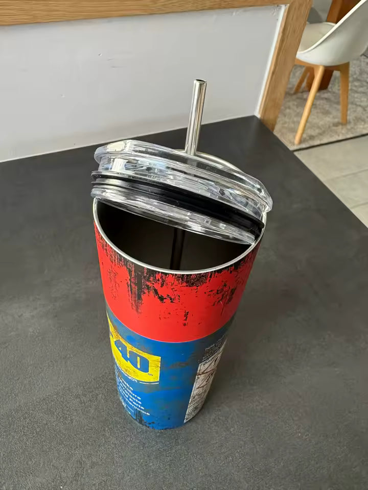 20oz WD40 Dirty Pattern Thermos, Stainless Steel