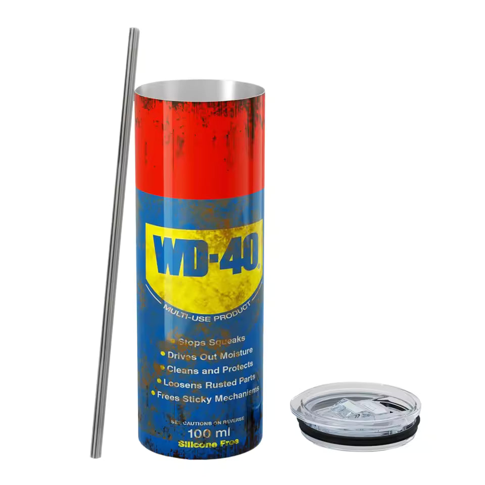 20oz WD40 Dirty Pattern Thermos, Stainless Steel