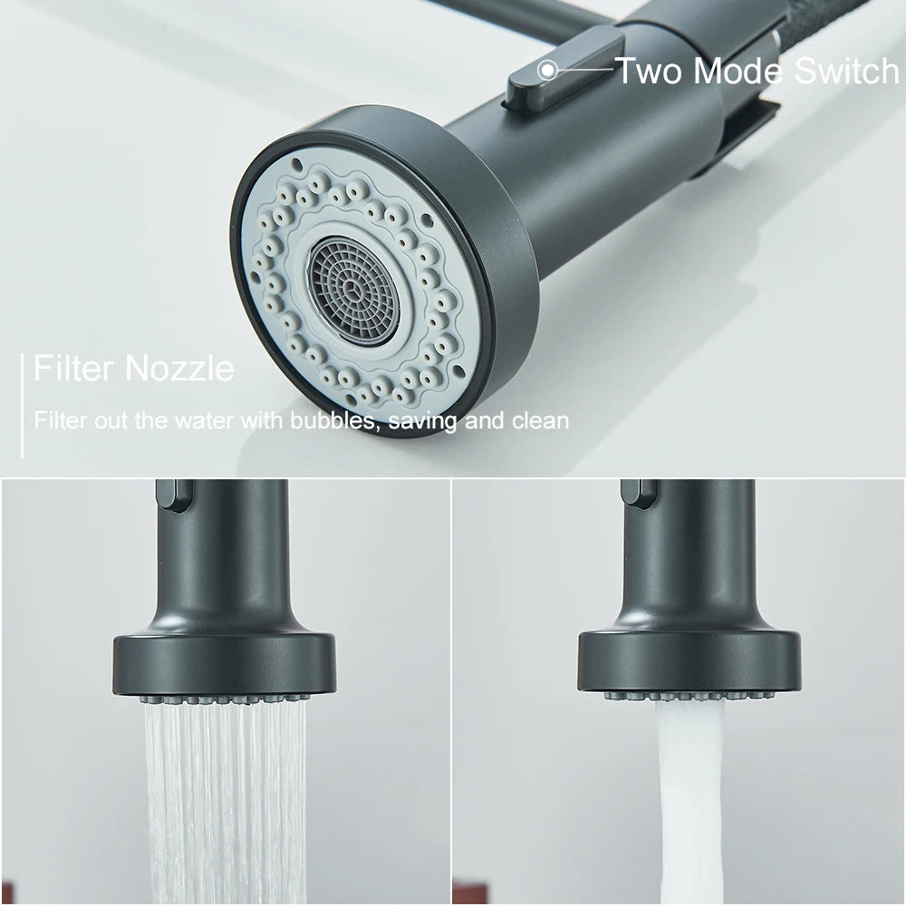 Sleek Matte Black Kitchen Faucet